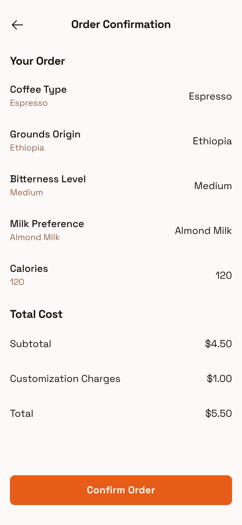 The Alley Coffee App - Order